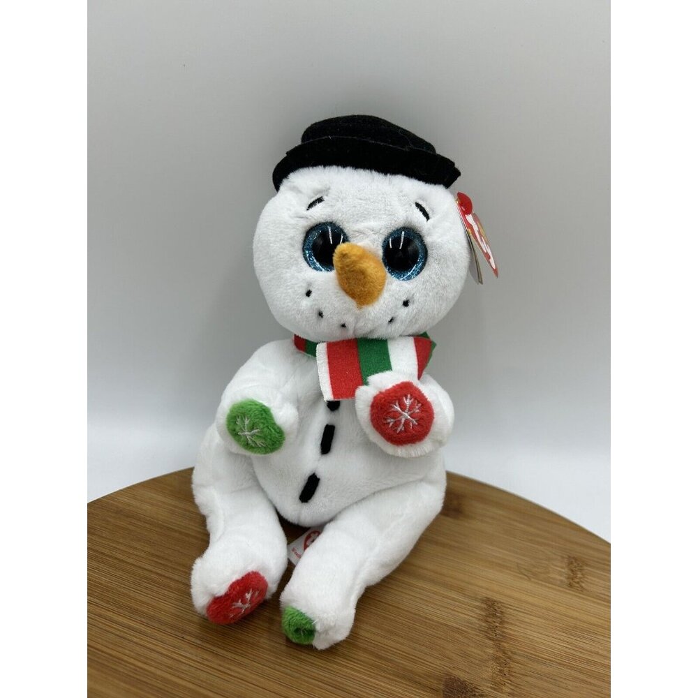 Ty Beanie Bellies WEATHERBY the Holiday Snowman 6" NEW Plush‎ Stuffed Animal Toy